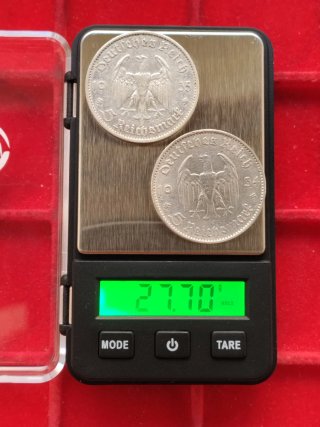 Germania 2 Monete Argento 5 Reichsmark 1934 - 1935