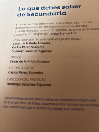 Libro lo que debes saber de Secundaria