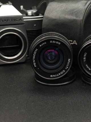 Lote Cámara Analógica Praktica MTL 3 + 3 objetivos
