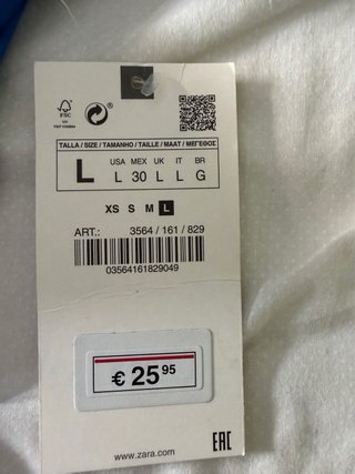 Falda Zara vuelo azul talla L
