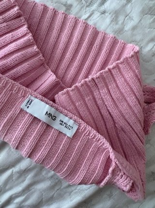 Top de punto rosa claro