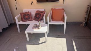 Kit divanetto +  sedia + tavolo da giardino