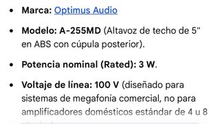 4 Altavoces Empotrables Optimus Negros
