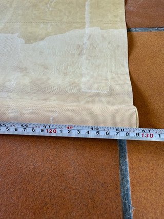 Estor enrollable mapa mundi beige y marrón