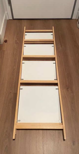 Estantería Escalera 4 Baldas Madera Blanca
