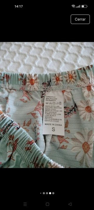 Pijama floral sin estrenar