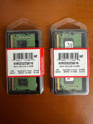 2x Kingston DDR4 16GB 3200MHz SODIMM RAM