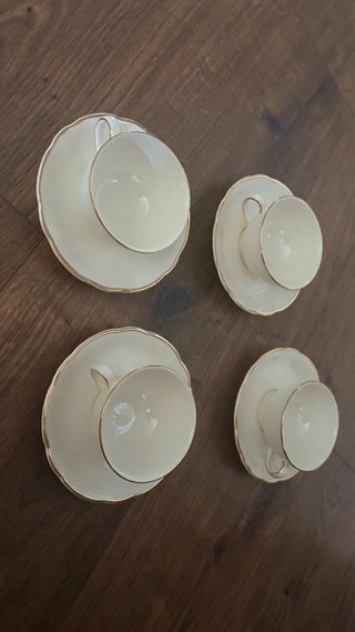 4 Tazas Villeroy & Boch Vintage Porcelana