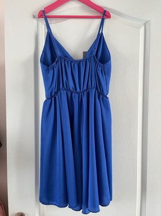 Mono azul tirantes escote cruzado