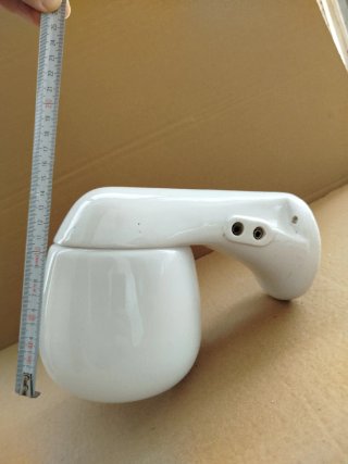 Aplique porcelana blanco años 50