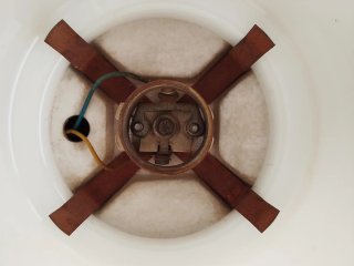 Aplique porcelana blanco años 50