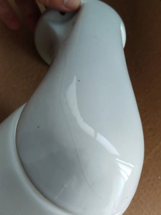 Aplique porcelana blanco años 50