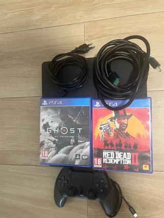 PS4 Slim 1TB + Mando + 2 Juegos