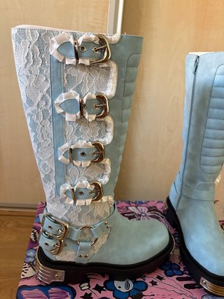 Botas Jazmin Bean x Koi (Azul/vegana)