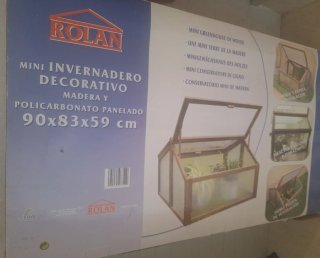 Invernadero ROLAN Madera y Policarbonato 90x83x59c