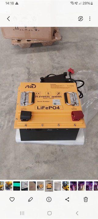 Batería LiFePO4 PRD 25.6V 105Ah 2688Wh