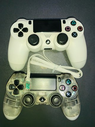 Mando DualShock 4 PS4 Blanco y Transparente