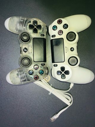 Mando DualShock 4 PS4 Blanco y Transparente