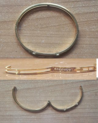 Pulsera dorada con cristales nueva