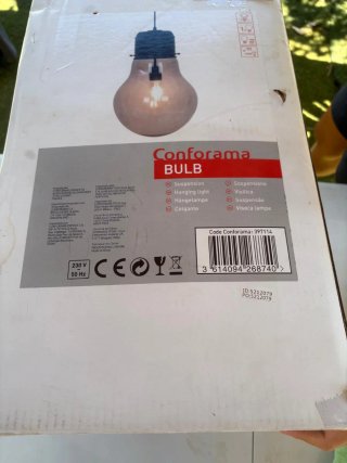 Lámpara de techo, con un solo uso, de conforma.