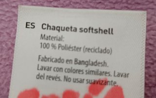 Chaqueta softshell niña 10 años (146 cm)