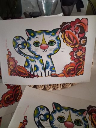 15 Fogli Vintage Gatti Decorazione 32x22
