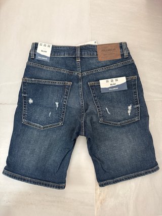 Pull and Bear Pantalón Corto Vaquero Talla 34
