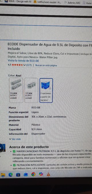 Dispensador Agua Filtrada ECODE