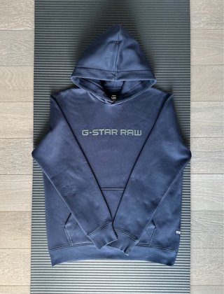Felpa G-Star RAW con cappuccio blu