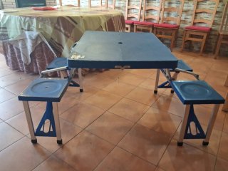 Mesa Plegable camping Azul