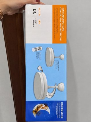 Ventilador Techo LED Aspas Retráctiles 48W