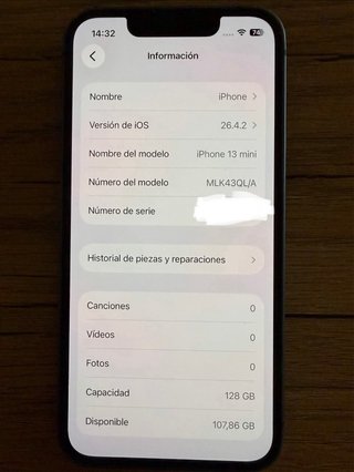Iphone 13 Mini Azul de 128GB