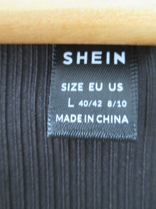 Crop top negro Shein talla L