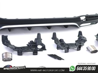 DIFUSOR TRASERO MERCEDES GLS X166 15-19 + COLAS CROMO
