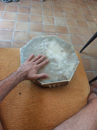 Tambor chamánico hexagonal