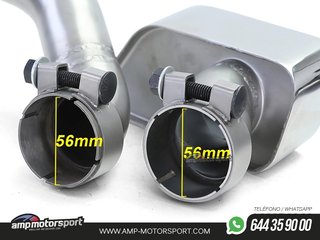 DIFUSOR TRASERO MATE BMW SERIE 5 F10/F11 + CONVERSIÓN A DOS SALIDAS V8
