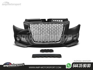 PARAGOLPES DELANTERO PARA AUDI A3 8P LOOK RS3 CROMO CON SRA