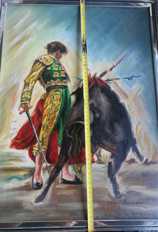 Título: Cuadro Óleo sobre Tabla Taurino - Firmado