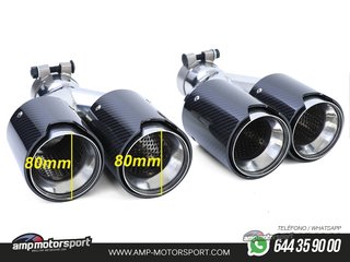 DIFUSOR TRASERO BRILLO BMW SERIE 5 F10/F11 + COLAS DOBLES CARBONO