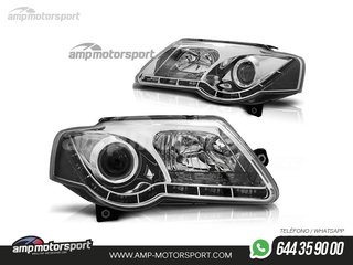 FAROS DELANTEROS LUZ DIURNA LED REAL DRL PARA VOLKSWAGEN PASSAT 3C
