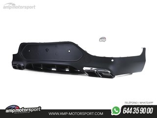 DIFUSOR TRASERO CON COLAS NEGRAS PARA MERCEDES GLC COUPE C253 NEGRO MATE