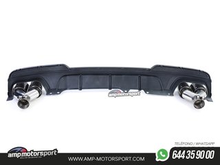 DIFUSOR TRASERO MATE BMW SERIE 5 F10/F11 + COLAS DOBLES CARBONO