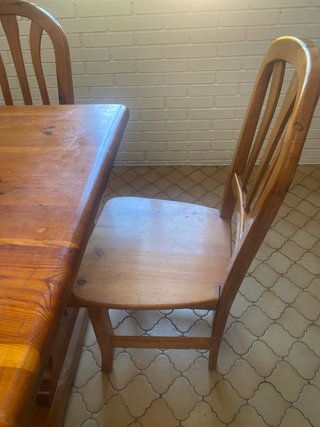 Conjunto mesa comedor pino
