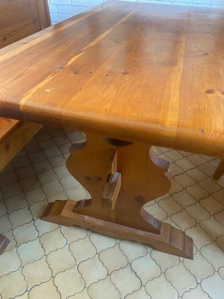 Conjunto mesa comedor pino