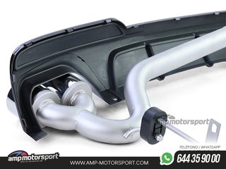 DIFUSOR TRASERO MATE BMW SERIE 5 F10/F11 + CONVERSIÓN A DOS SALIDAS