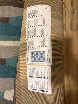 Tappeto IKEA VIDSTRUP blu e grigio