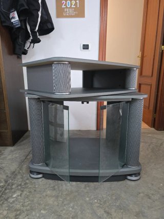 Mueble TV giratorio gris