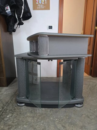 Mueble TV giratorio gris