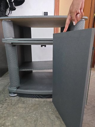 Mueble TV giratorio gris