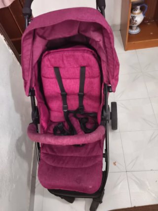 Carrito de bebé morado
